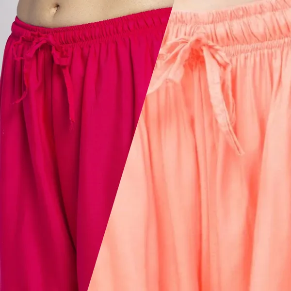 Pink_And_Peach_Rayon_Wide_Leg_Palazzo_Pants_For_Women