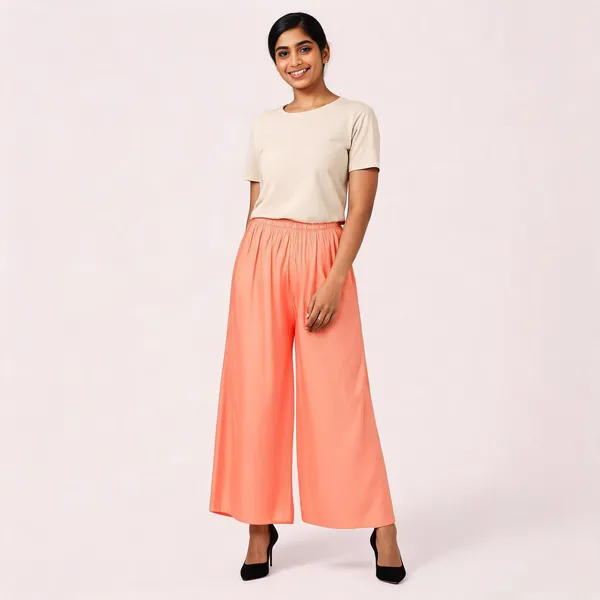 Orange_Pink_Rayon_Wide_Leg_Solid_Palazzo_Pants_For_Women
