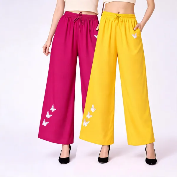 Pink_Yellow_Rayon_Relaxed_Butterfly_Print_Palazzo_Pants_For_Women