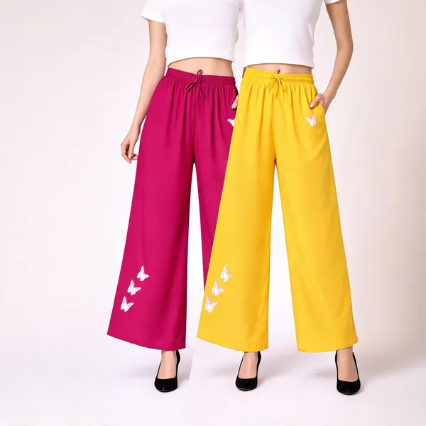 Pink_Yellow_Rayon_Relaxed_Butterfly_Print_Palazzo_Pants_For_Women
