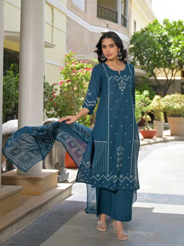 Teal_Blue_Women_Pure_Cotton_Mirror_Work_Kurta_Set_with_Dupatt