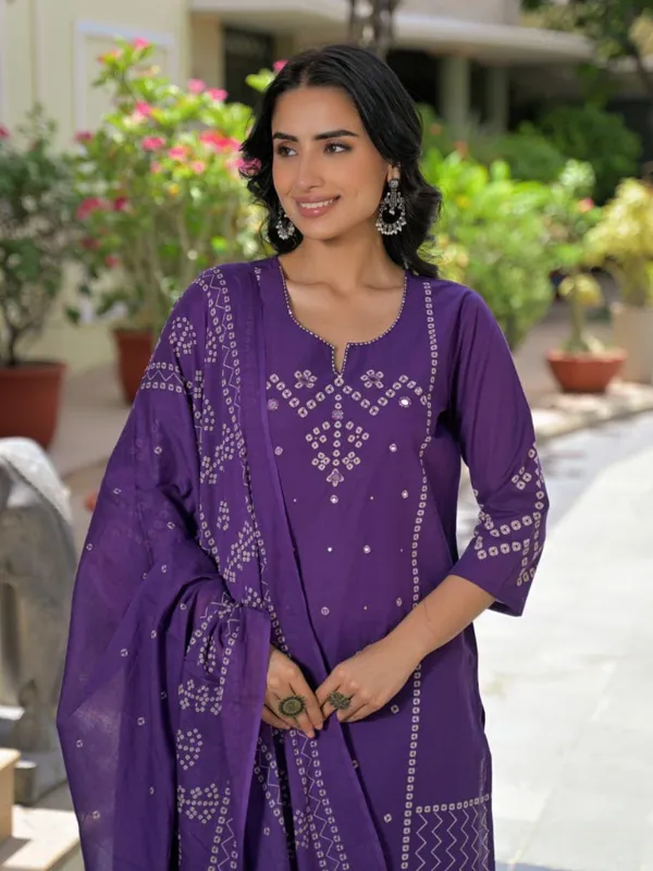 Purple_Women_Pure_Cotton_Mirror_Work_Kurta_Set_with_Dupatta