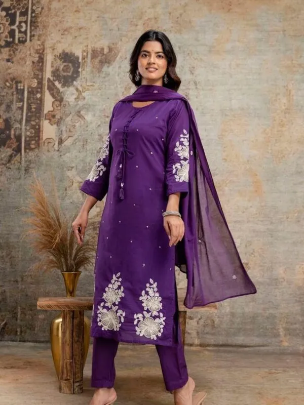 Purple_Women_Pure_Cotton_Embroidered_Kurta_Set_with_Dupatta