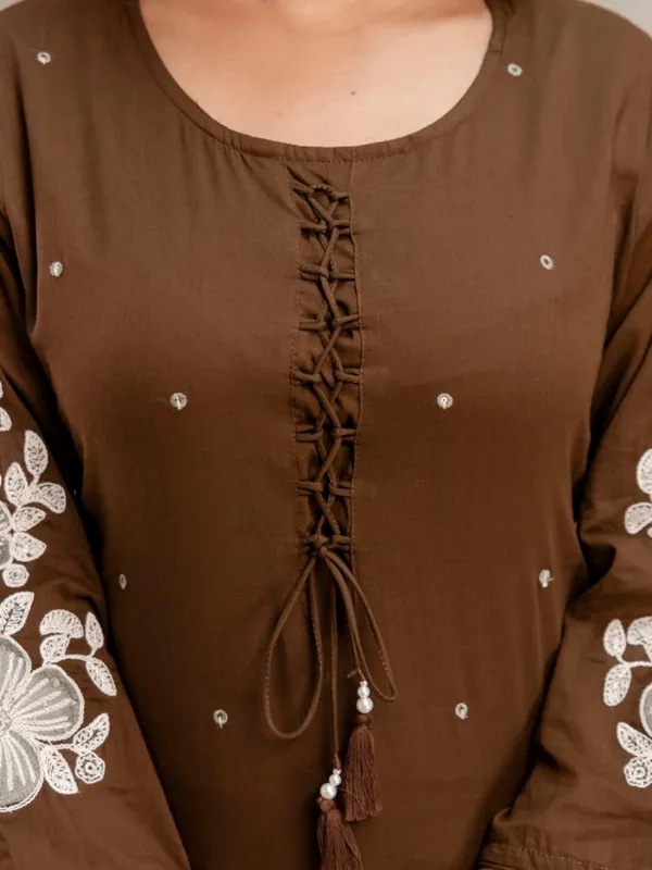 Brown_Women_Pure_Cotton_Embroidered_Kurta_Set_with_Dupatta