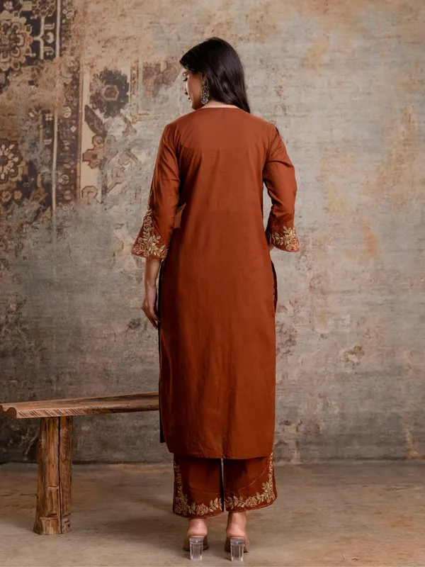 Coffee_Brown_Women_Pure_Cotton_Embroidered_Kurta_Set_with_Dupatta