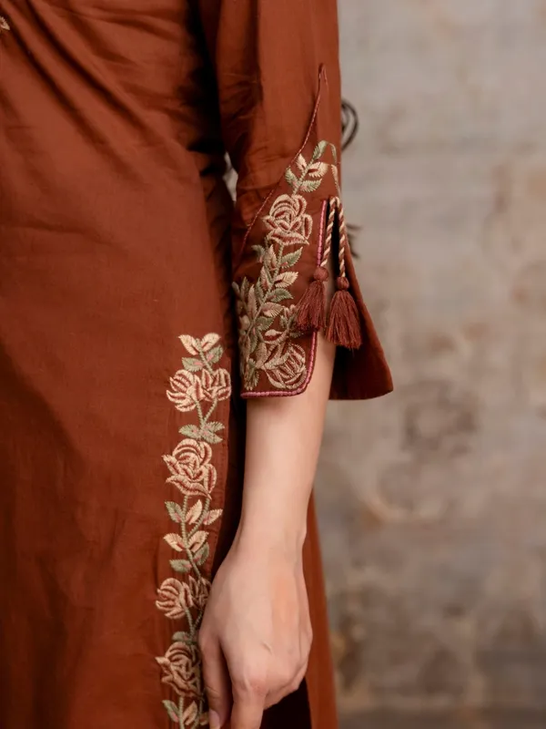 Coffee_Brown_Women_Pure_Cotton_Embroidered_Kurta_Set_with_Dupatta