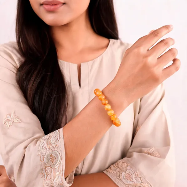 Orange_Aventurine_Beaded_Bracelet_for_Unisex