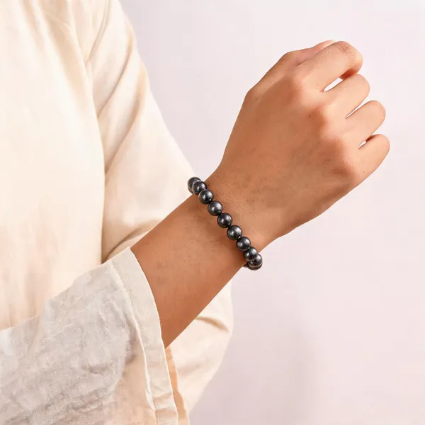 Hematite_Crystal_Bead_Bracelet_For_Unisex