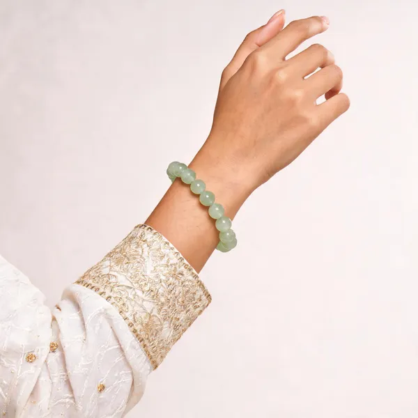 Light_Green_Aventurine_Beaded_Bracelet_for_Unisex