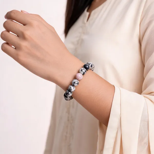 Black_Grey_Basalt_Crystal_Beaded_Bracelet_For_Unisex