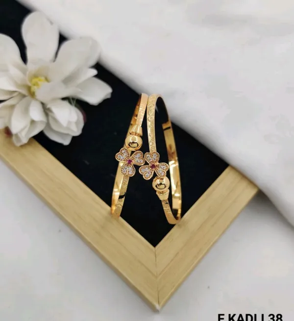 18kt_Gold_Plated_Floral_Stone_Accent_Bangle_Bracelet_For_Women_|_Anti_Tarnish