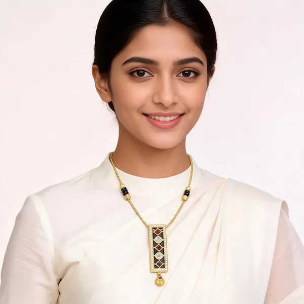 18kt_Gold_Plated_Geometric_Rectangular_Mangalsutra_Pendant_For_Women_|_Anti_Tarnish