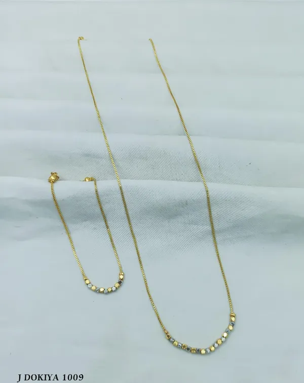 18kt_Gold_Tone_Beaded_Necklace_And_bracelet_for_Women