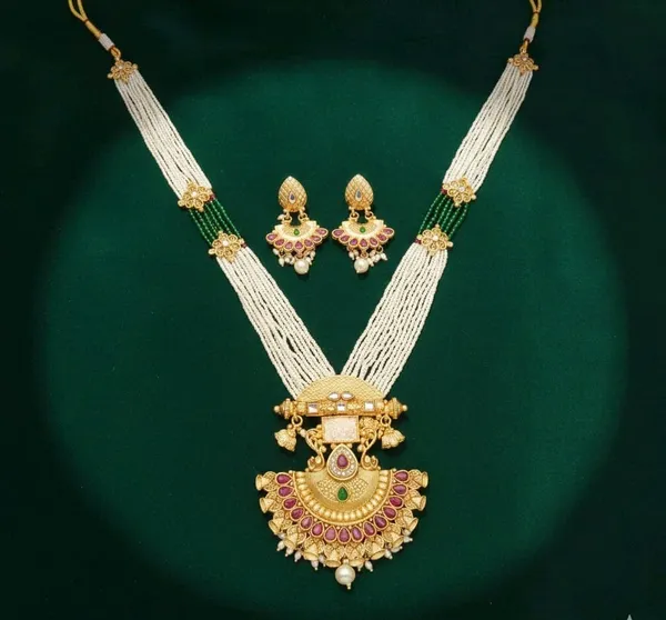 18kt_Gold_Plated_Beaded_Temple_Necklace_Set_For_Women_|_Anti_Tarnish