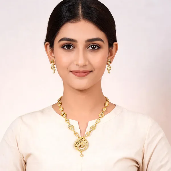 18kt_Gold_Plated_Traditional_Necklace_Set_For_Women_|_Anti_Tarnish