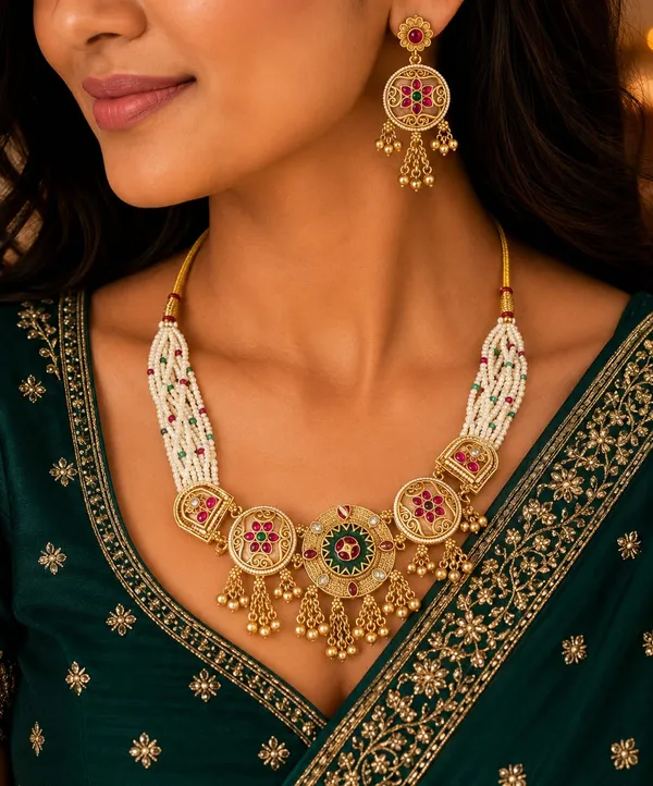 18kt_Gold_Plated_Stone_Embellished_Traditional_Choker_Set_For_Women_|_Anti_Tarnish