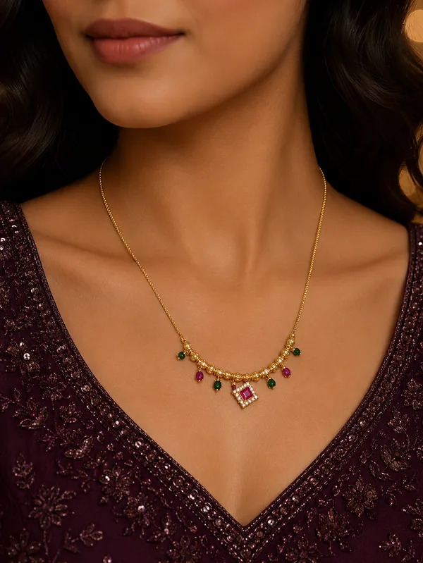18kt_Gold_Plated_Multicolor_Beaded_Charm_Necklace_For_Women_|_Anti_Tarnish