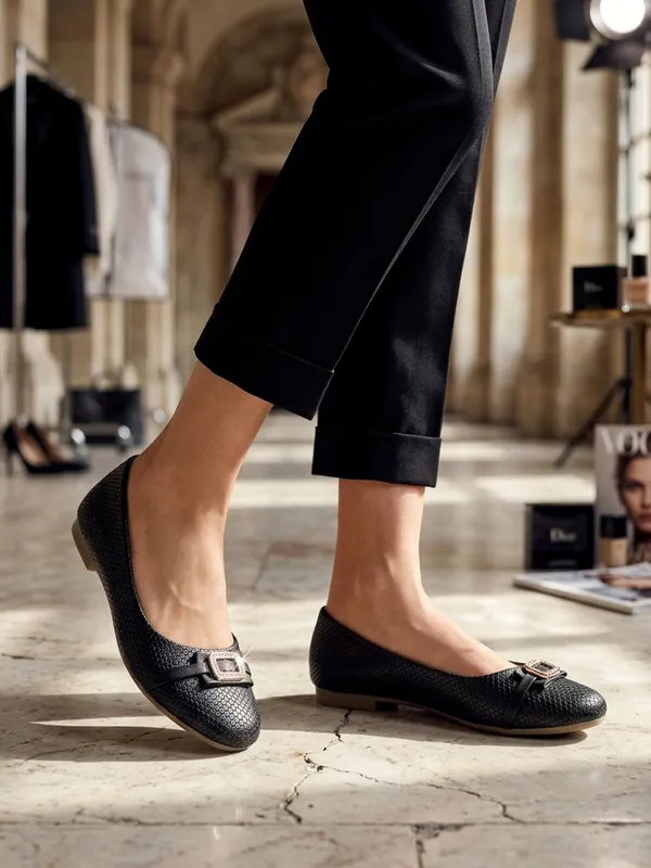 The_Textured_Buckle_Ballet_Flat