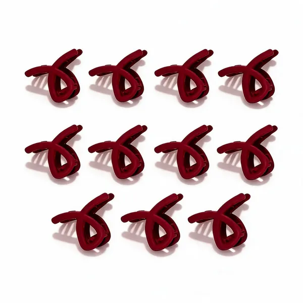 Maroon_Twisted_Hair_Tie_Pack_Of_11