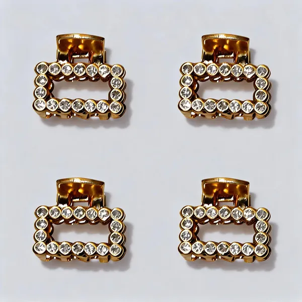 Gold_Rhinestone_Rectangle_Hair_Clip_for_Women_Pack_Of_4