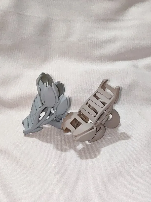 Pastel_Floral_And_Slotted_Hair_Claw_Clips_Set_Pack_Of_3