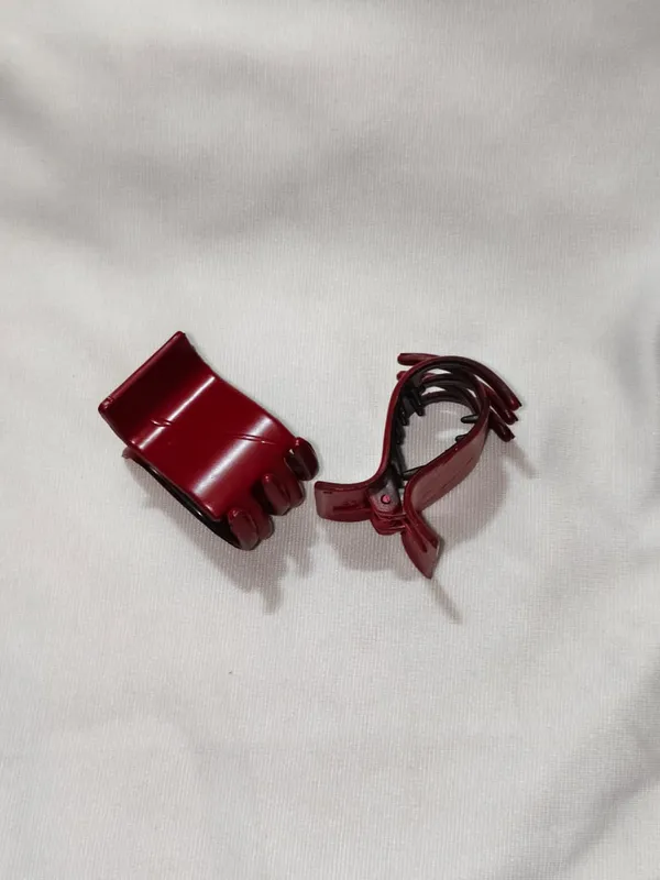 Maroon_Hair_Claw_Clips_Set_For_Women_Pack_Of_9