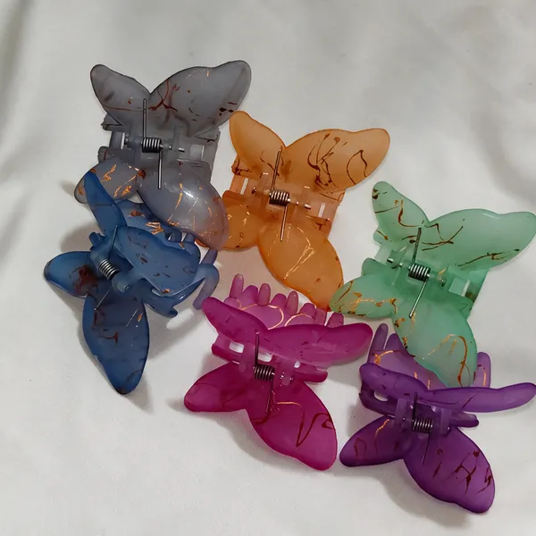 Multicolor_Butterfly_Hair_Claw_Clips_Set_Pack_Of_6