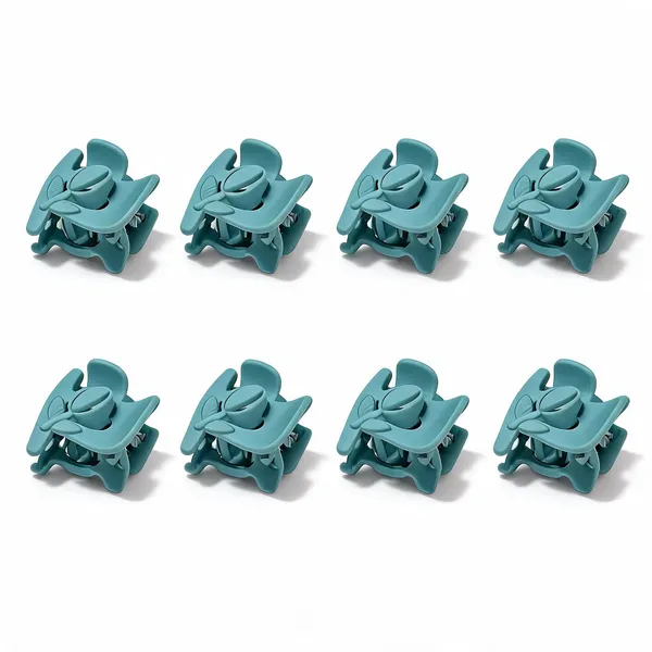 Teal_Claw_Hair_Clip_for_Women_Pack_Of_8