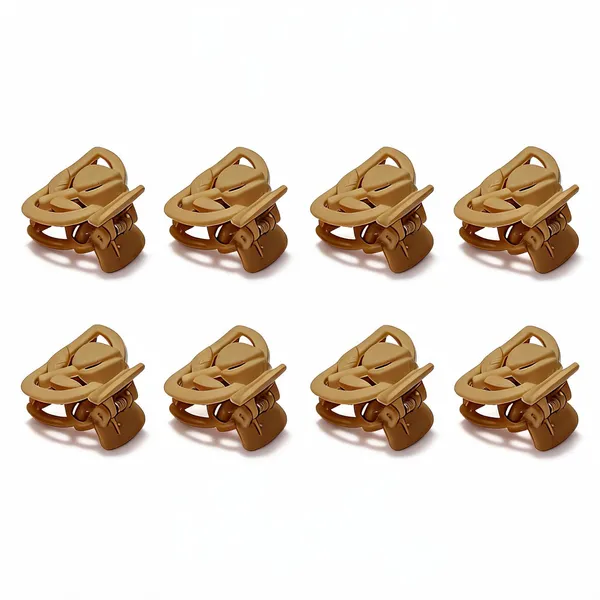 Tan_Geometric_Hair_Claw_Clip_Pack_Of_8