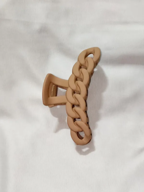 Tan_Braided_Chain_Hair_Claw_Clip_Pack_Of_4