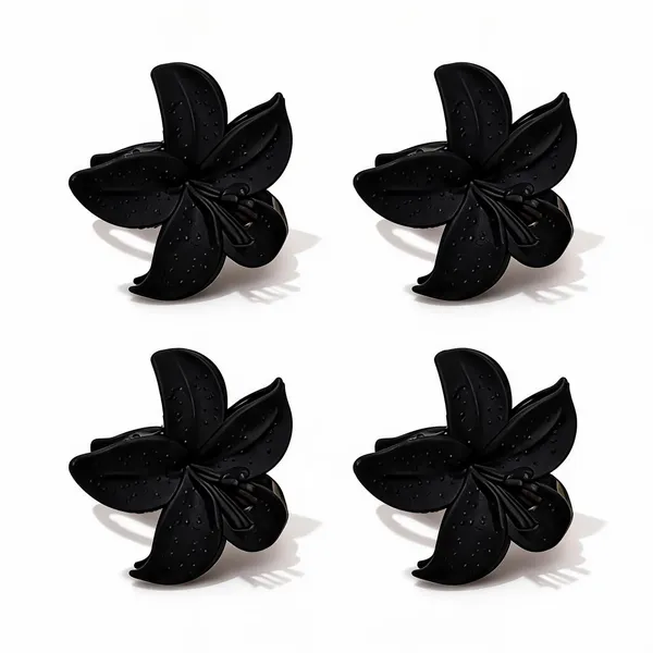 Black_Flower_Hair_Clip_Pack_Of_4