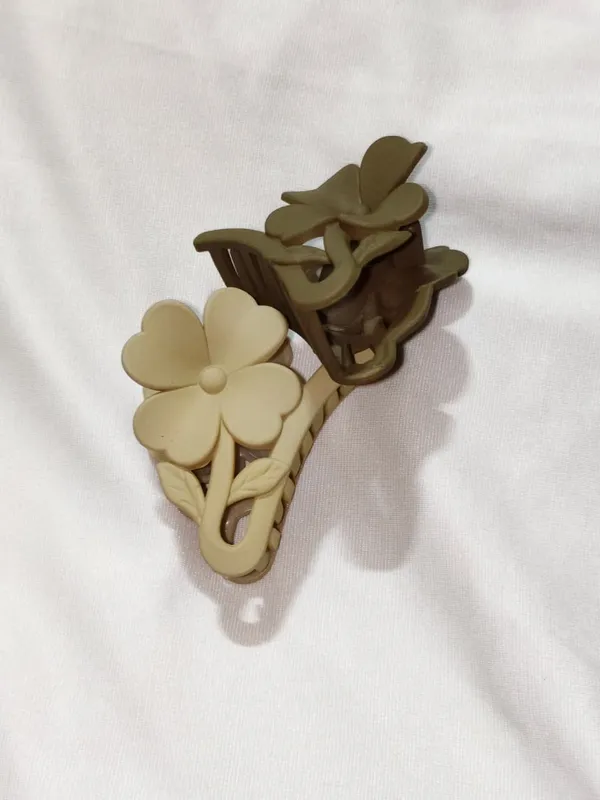 Beige_And_Brown_Floral_Hair_Claw_Clips_Pack_Of_3