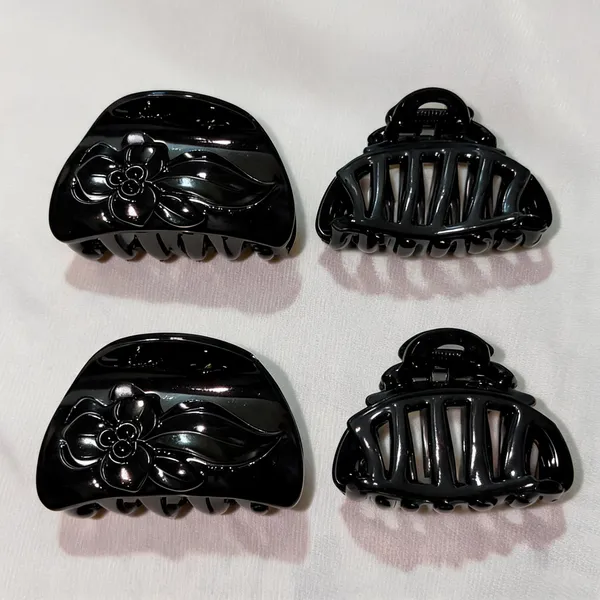 Black_Floral_Hair_Claw_Clip_Pack_Of_4