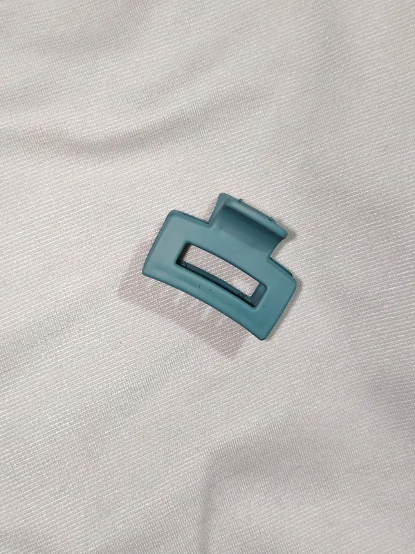 Teal_Plastic_Rectangular_Hair_Claw_Clip_Pack_Of_11