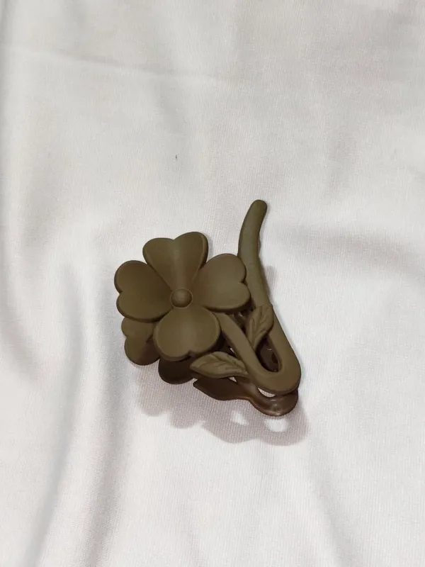 Brown_Flower_Shaped_Hair_Clip_Pack_Of_4