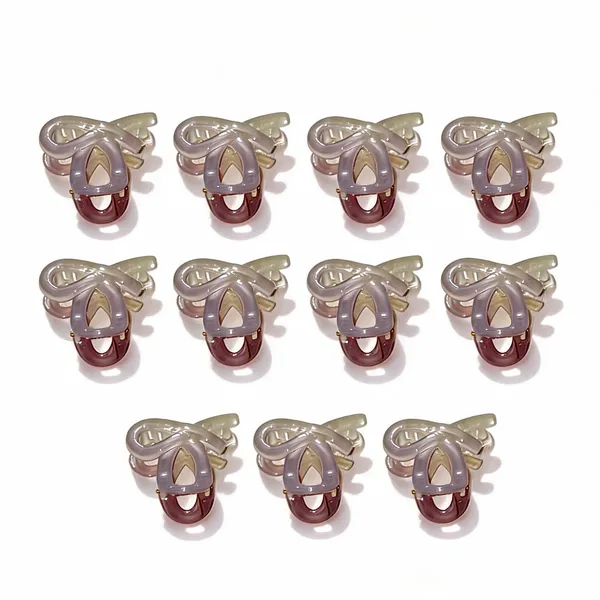 Translucent_Maroon_Mini_Hair_Claw_Clip_Pack_Of_11
