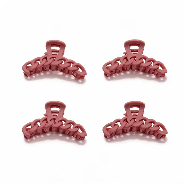 Pink_Chain_Link_Hair_Claw_Clip_Pack_Of_4