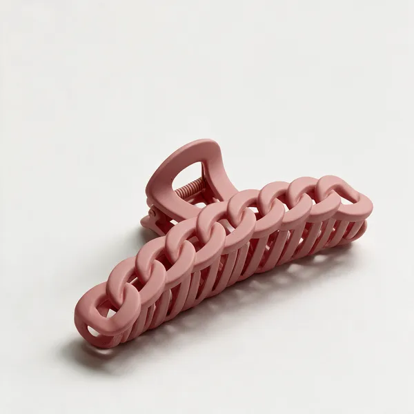 Pink_Chain_Link_Hair_Claw_Clip_Pack_Of_4