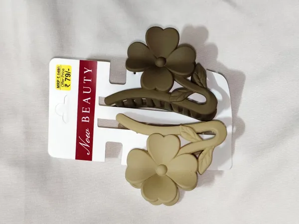 Beige_And_Brown_Floral_Hair_Claw_Clips_Pack_Of_3