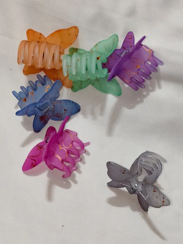 Multicolour_Butterfly_Claw_Hair_Clips_Set_Pack_Of_6
