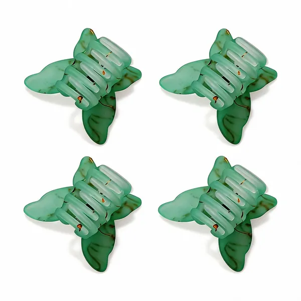 Green_Leaf_Design_Hair_Claw_Clip_Pack_Of_4