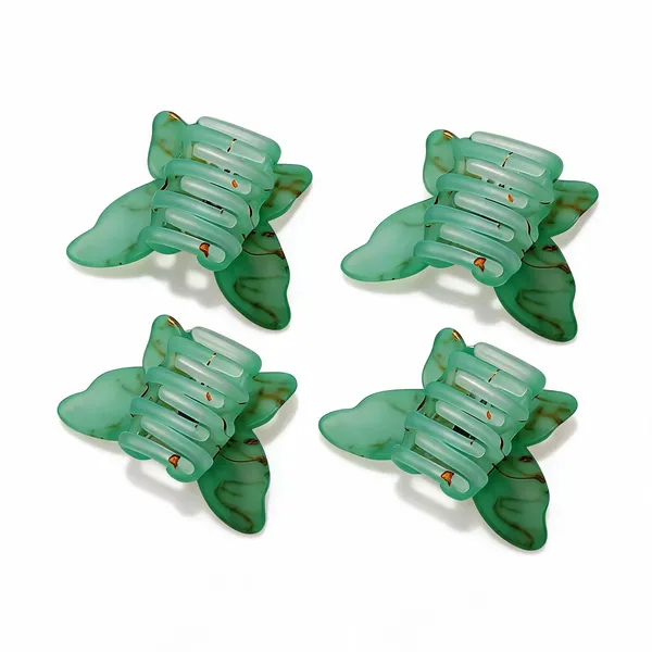 Green_Leaf_Design_Hair_Claw_Clip_Pack_Of_4