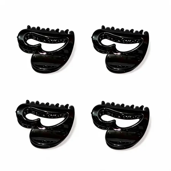 Black_Plastic_Claw_Hair_Clip_Pack_Of_4