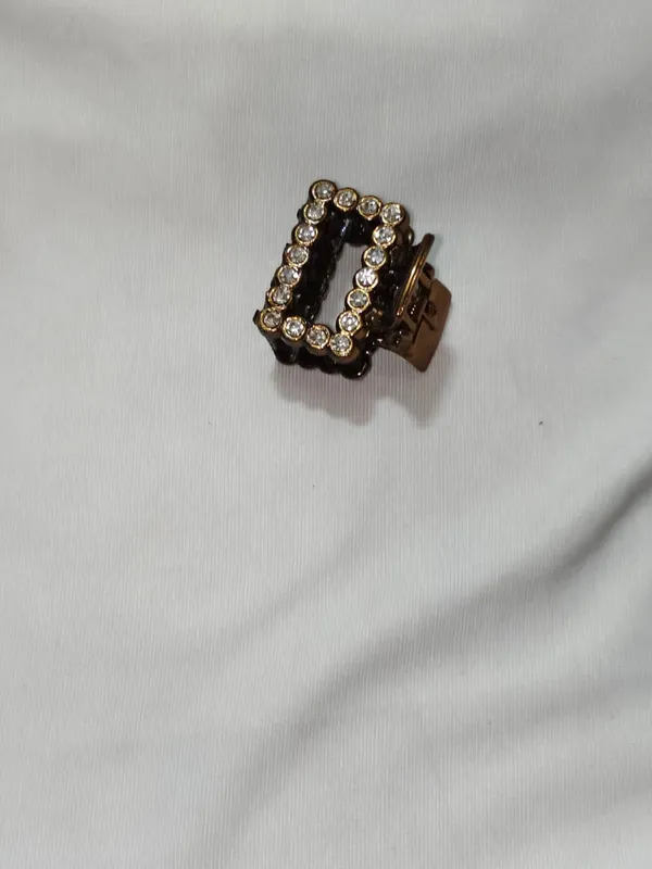 Brown_Rhinestone_Rectangle_Hair_Clip_Pack_Of_4