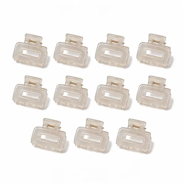 White_Plastic_Mini_Claw_Hair_Clip_for_Women_Pack_Of_11