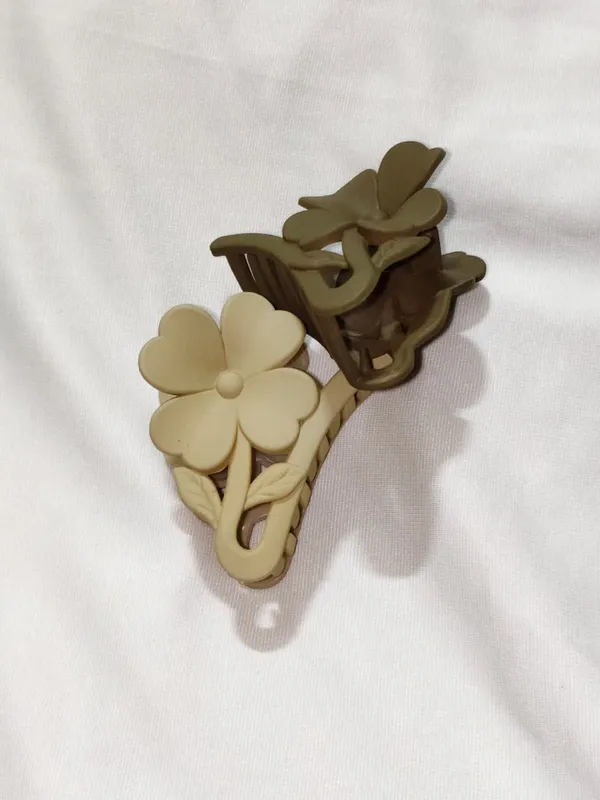 Beige_And_Brown_Floral_Hair_Claw_Clips_Pack_Of_3