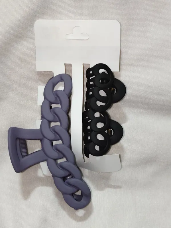 Lavender_And_Black_Hair_Claw_Clip_Set_Pack_Of_3