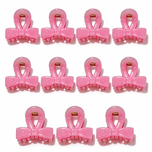 Pink_Bow_Hair_Clip_Pack_Of_11