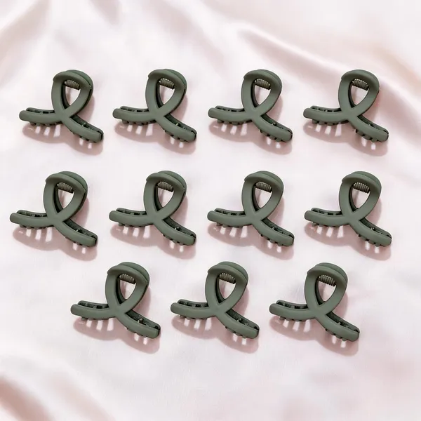 Green_Matte_Hair_Claw_Clip_for_Women_Pack_Of_11