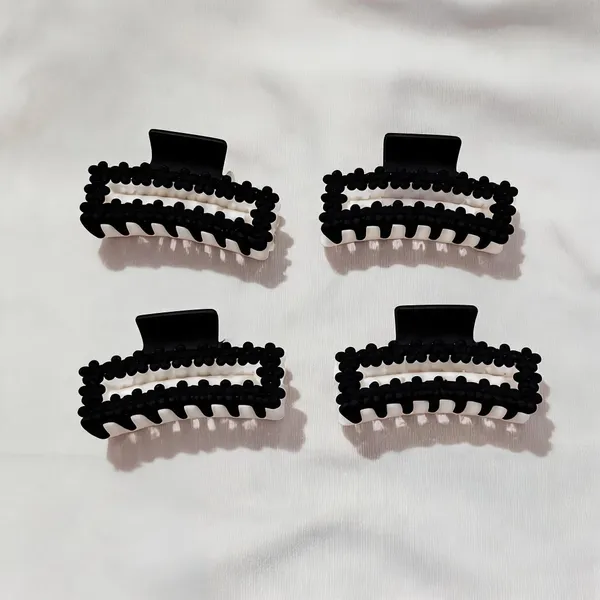 Black_And_White_Beaded_Hair_Claw_Clip_Pack_Of_4